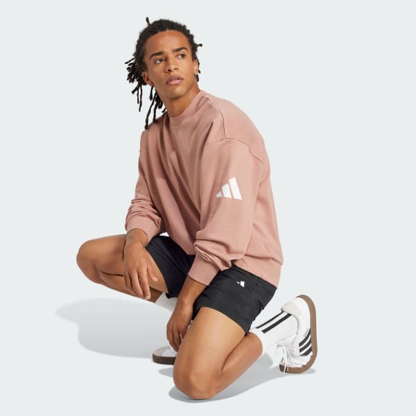 Pink Essentials Loose Fit 3 Bar Logo Sweatshirt