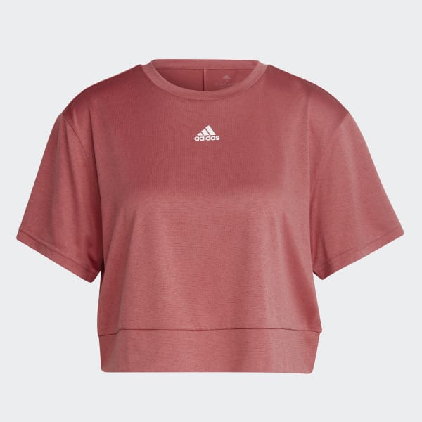 Red AEROREADY Studio Loose Crop T-Shirt CT354