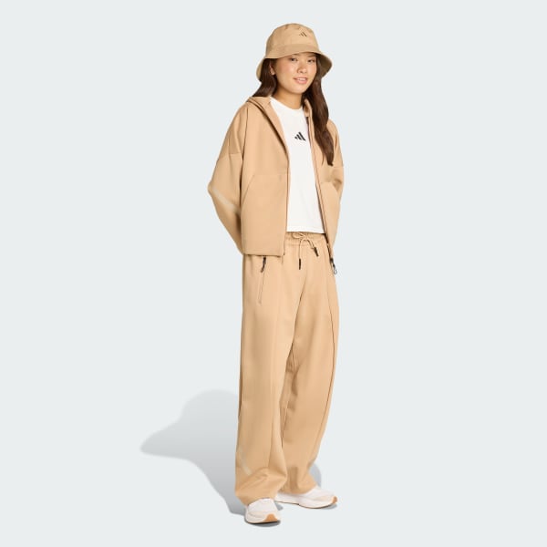 Brown adidas Z.N.E. Open-Hem Tracksuit Bottoms
