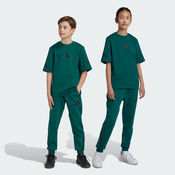 Green adidas tracksuit kids clearance