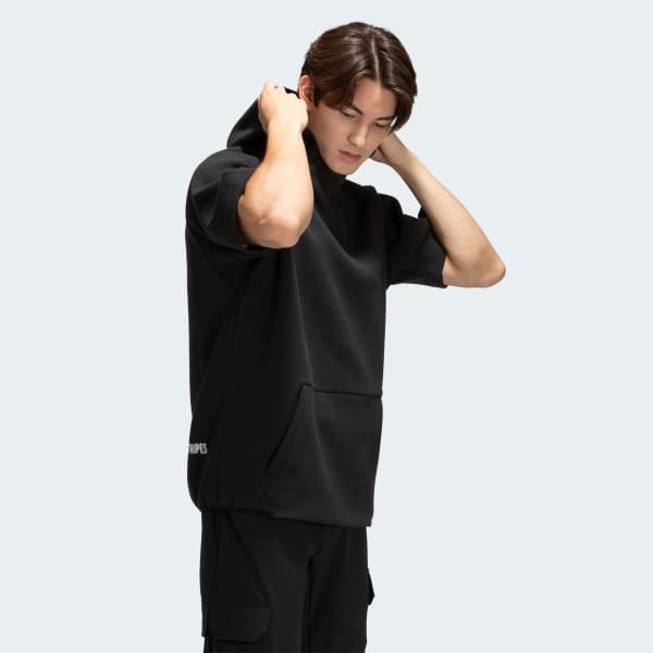 アディダス 【ゴルフ】半袖スウェットフーディー - ブラック