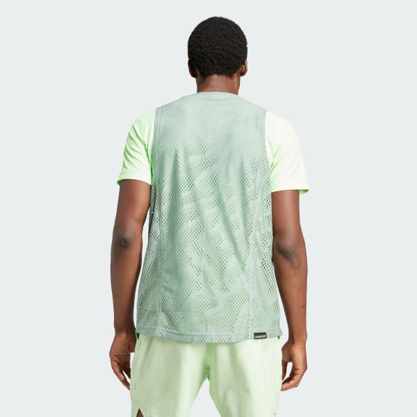 Verde T-shirt da tennis Pro Layering