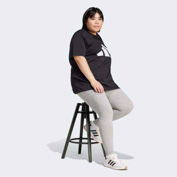 Μαύρο Essentials Big Logo Cotton Tee (Plus Size)