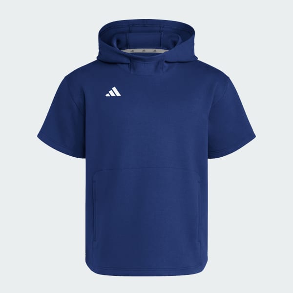 adidas Dugout Short Sleeve Hoodie Blue Free Shipping with adiClub adidas US