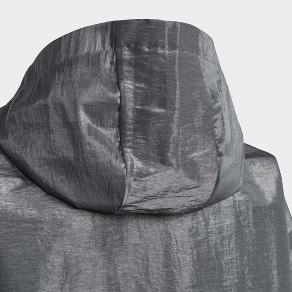 Grau Dance Loose Fit Woven Half-Zip Hooded Trainingsjacke
