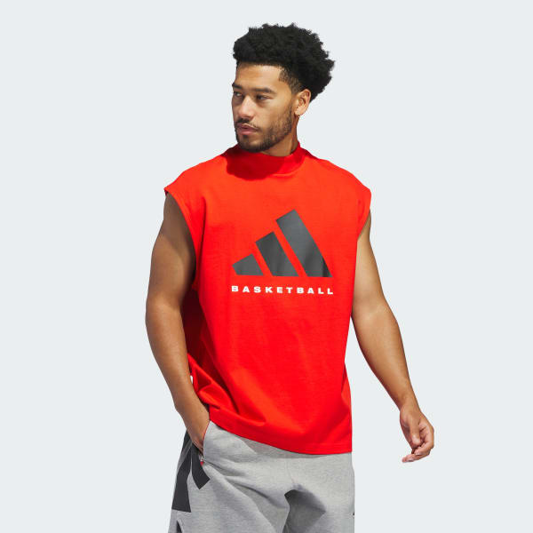 Κόκκινο adidas Basketball Sleeveless Tee (Gender Neutral)