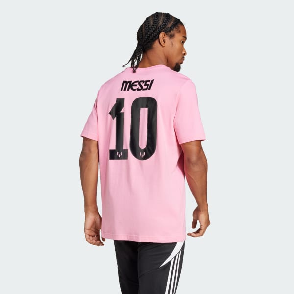 ruzová Tričko Messi Name and Number Graphic