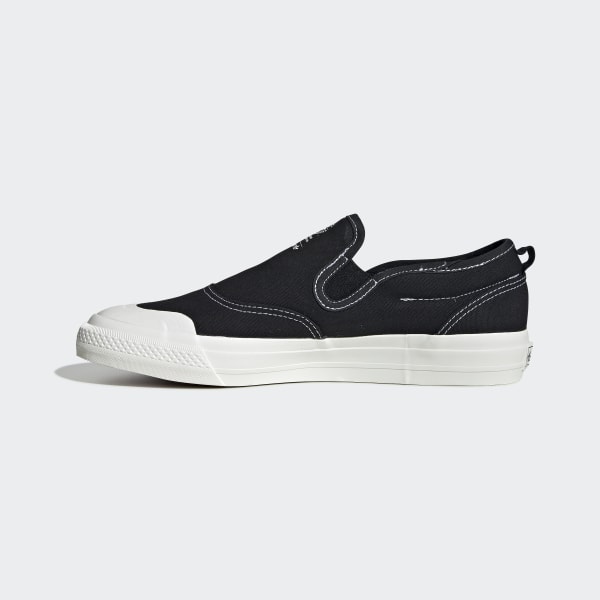 black slip on tennis shoes