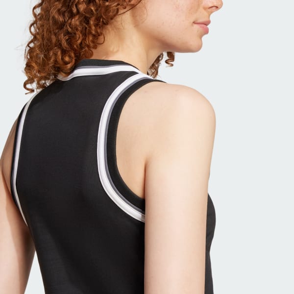 adidas Essentials Color-Pop Cotton Crop Tank Top Black adidas