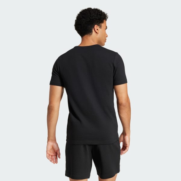 Czerń Koszulka All Blacks Essentials Waffle