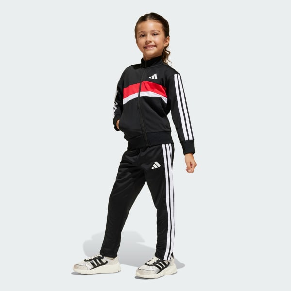 cerná Sportovní souprava Seasonal Essentials Tiberio 3-Stripes Tricot Kids