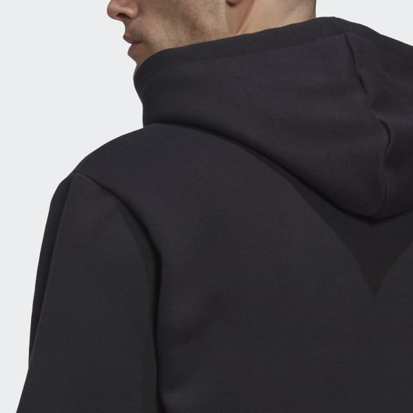 Noir Sweat-shirt à capuche en molleton imprimé camouflage Essentials