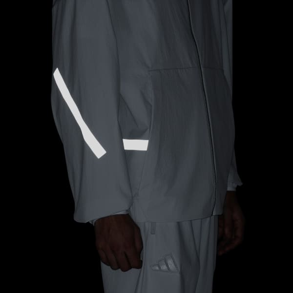 adidas MAHOMES TOO COLD WOVEN ZNE TRACK TOP - Grey | Free Shipping