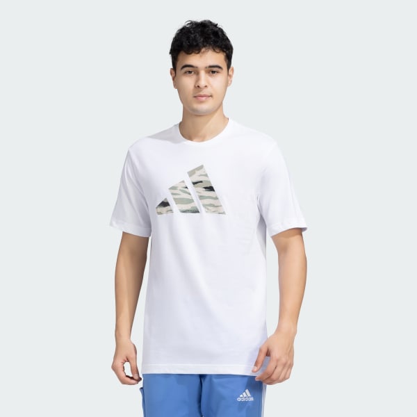 White M C CAMO LOGO T