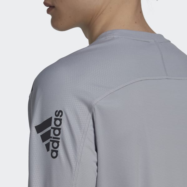 Cinzento Camisola de Treino com Revestimento de PU