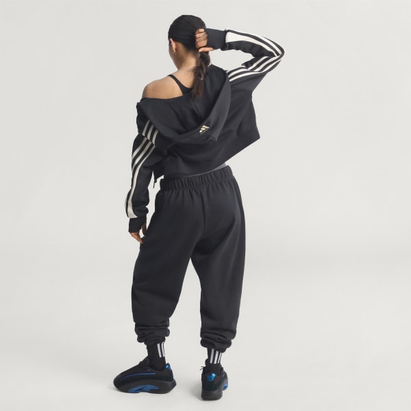 Black 아디다스 크롭 후디