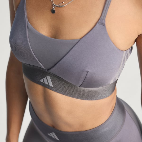 Cinza Top Esportivo Hyperglam Shine