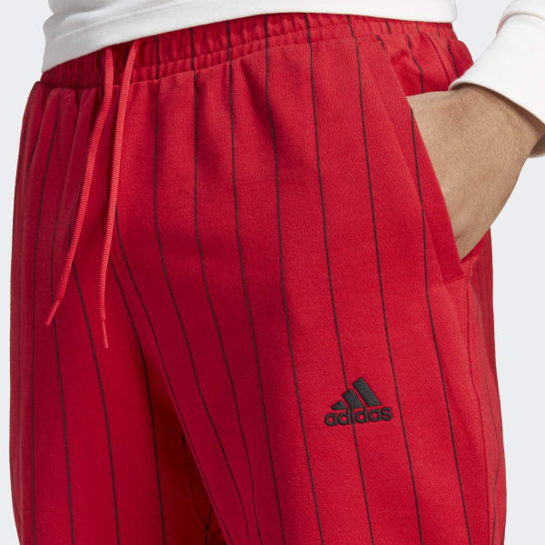 Red Pinstripe Fleece Pants
