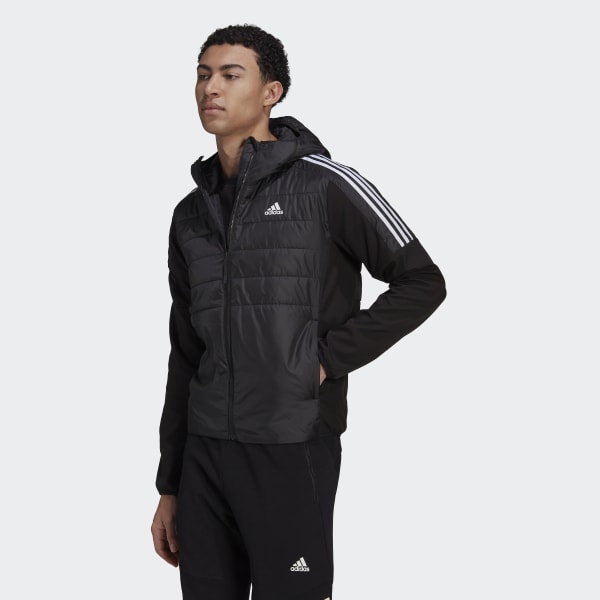 Rechazar Pendiente recompensa adidas Essentials Insulated Hooded Hybrid Jacket - Black | adidas UK