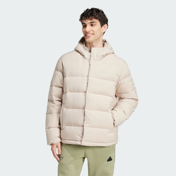 Beige Helionic Hooded dunjakke
