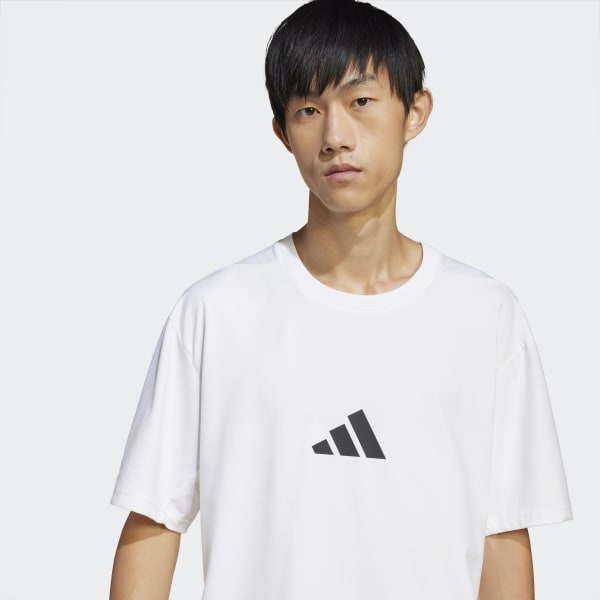 adidas Z.N.E. Loose-Fit Tee - White | Free Shipping with