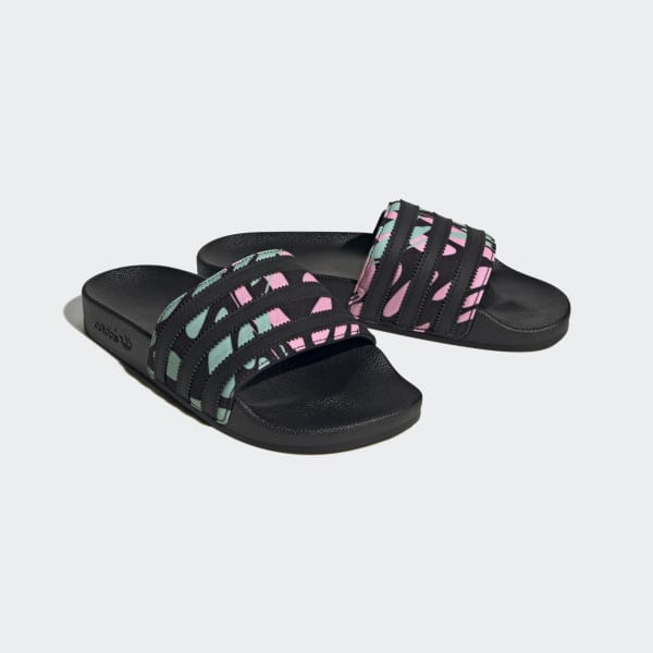 Black Adilette Slides
