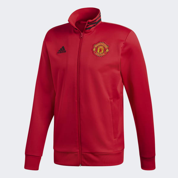 Adidas Manchester United 3 Stripes Track Jacket Red Adidas Turkey