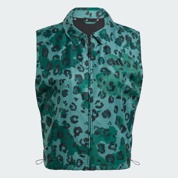 Mehrfarbig Animal Print 3-Stripes Gewebte Weste