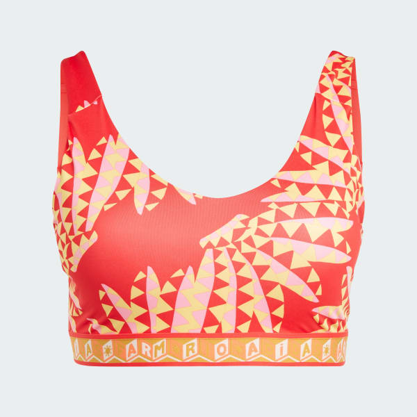 Vermelho Top Médio Suporte adidas x FARM Rio