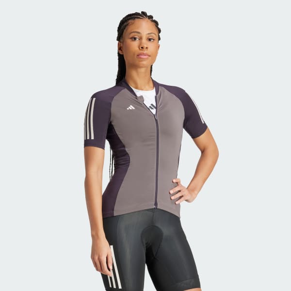 hnědá Dres Essentials 3-Stripes Cycling