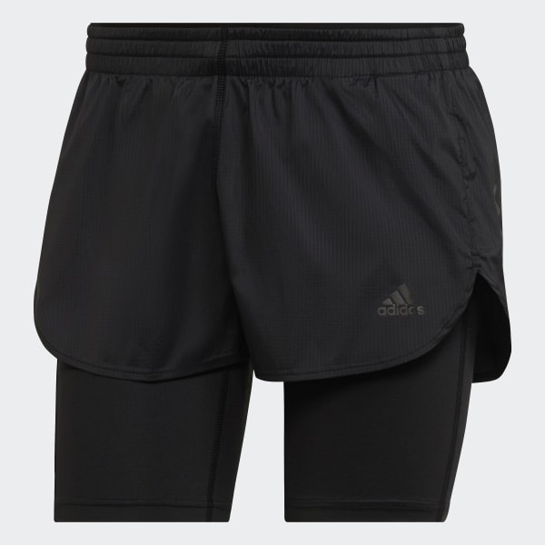 Czerń Run Fast Two-in-One Shorts