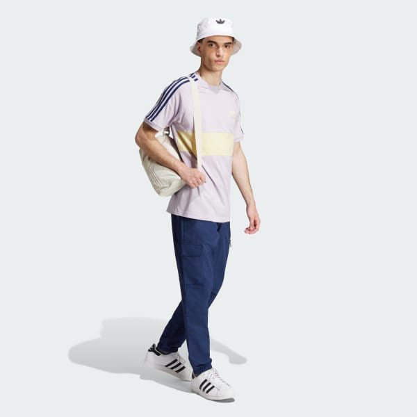 Purple 3-Stripes Panel Tee