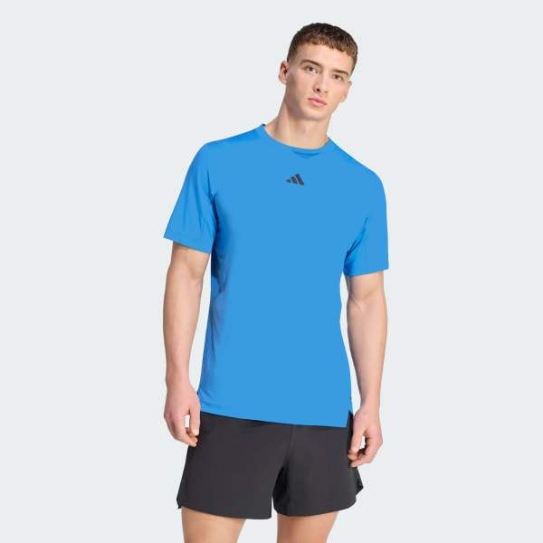 Blau D4T PrimeLift 3-STREIFEN T-SHIRT