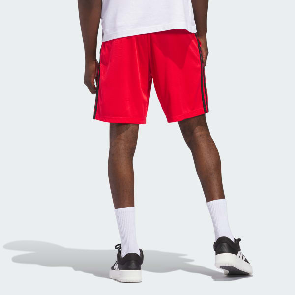 Vermelho Shorts Malha adidas Três Listras AEROREADY