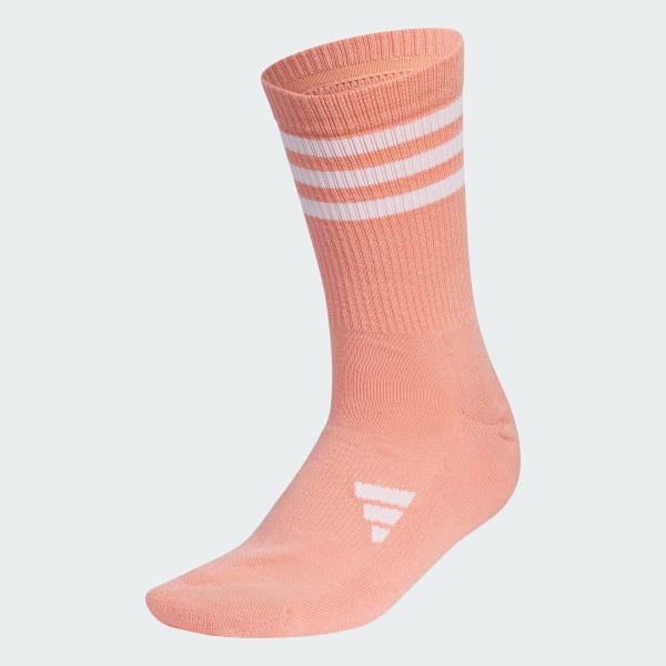 Red 3-Stripes Crew Socks