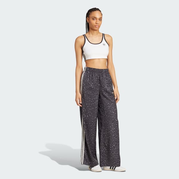 vícebarevná Kalhoty adidas Originals Wide Leg Satin
