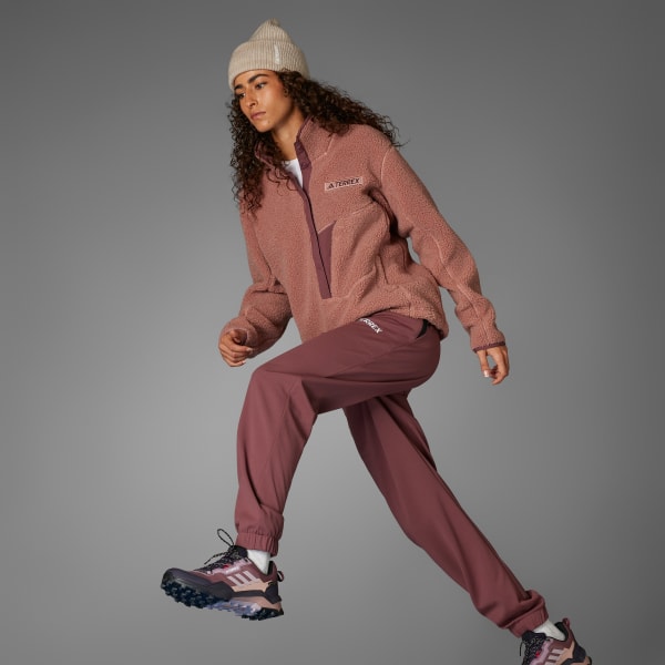 Pink Terrex Xploric High Pile Fleece Pullover Sweatshirt