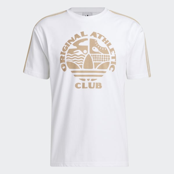 Blanc T-shirt Original Athletic Club 3-Stripes VB110