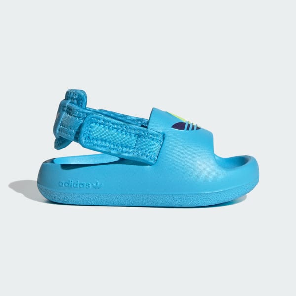 Blue Adifom Adilette Slides Kids