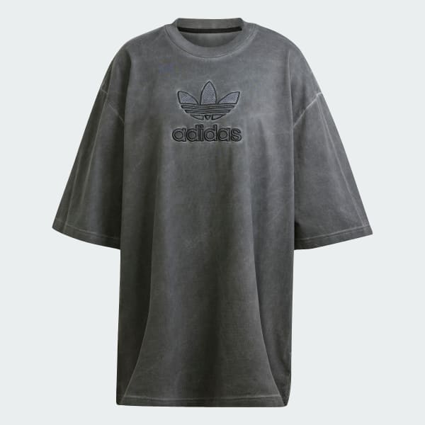 Black Adilenium Season 2 Washed Oversized Trefoil Tee (Gender Neutral)