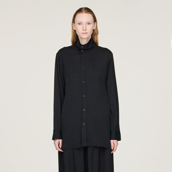 สีดำ เสื้อเชิ้ตผ้าทวิลเรยอน Y-3