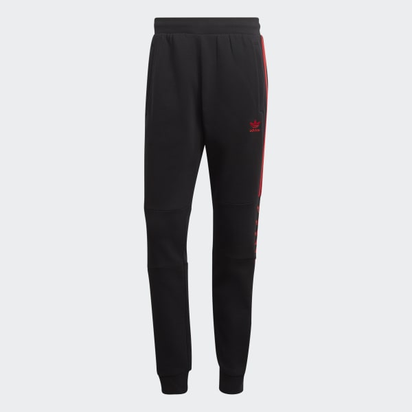 สีดำ กางเกงวอร์มผ้าฟลีซ 3-Stripes Multi Trefoil