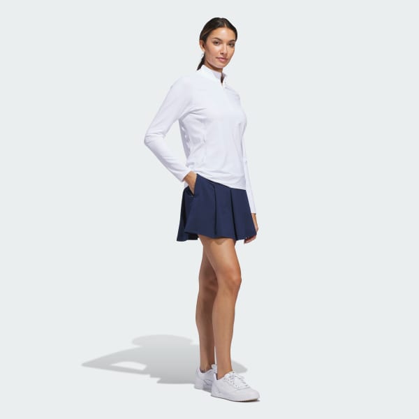 blanc Polo zip 1/4 col cheminée Ultimate365 Solid