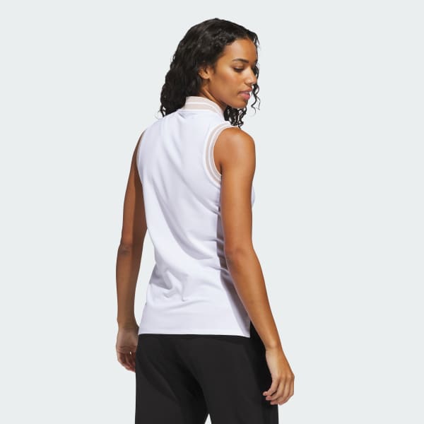 White Ultimate365 Zip Polo