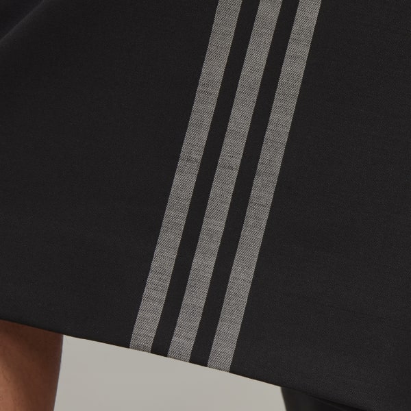 Svart Y-3 3-Stripes Refined Wool Tailored Shorts