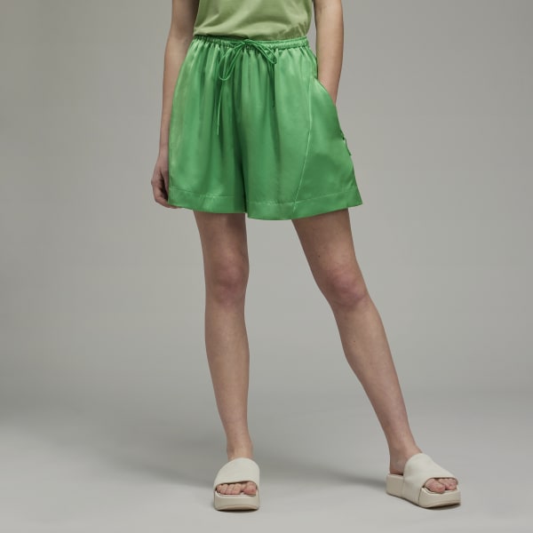 Green Classic Tech Silk Shorts DH806
