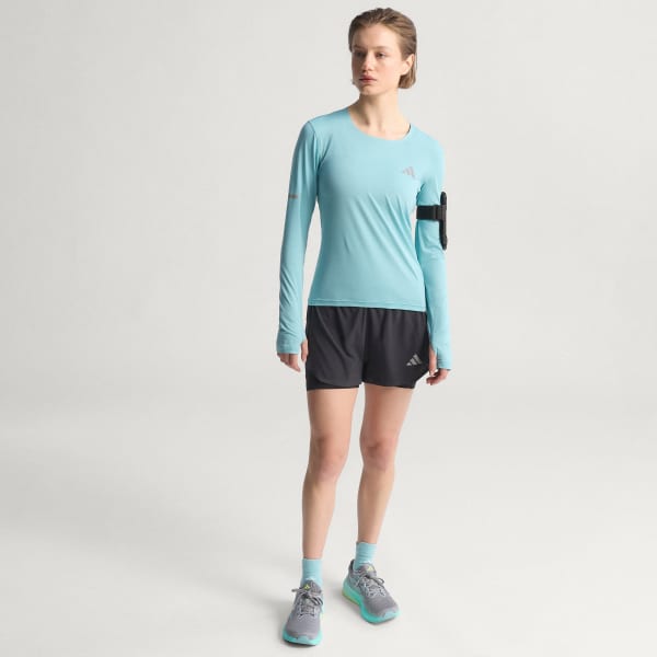 สีเทอร์คอยส์ เสื้อยืดวิ่งแขนยาว Adi365 CLIMACOOL+