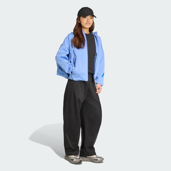[ADIDAS] フーディ バギーフィット ネイビー adidas｜【公式】アディダス adidas アディカラー バギー