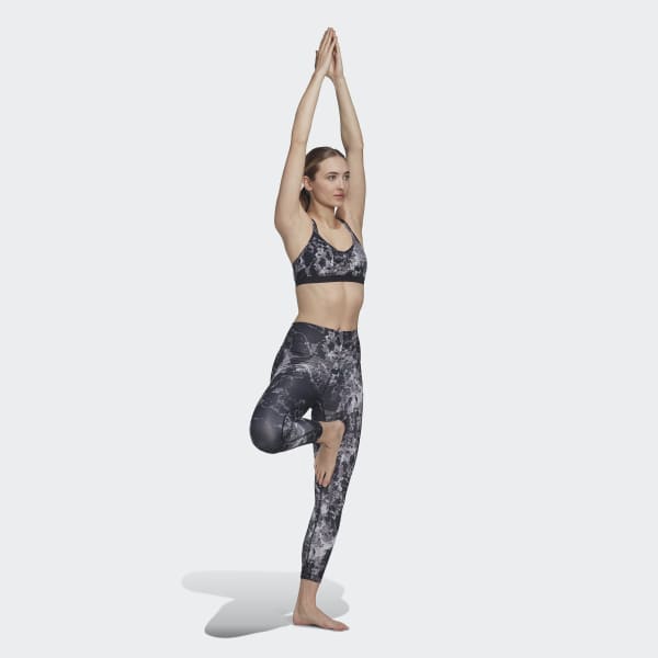 Grey Yoga Essentials Print 7/8 Leggings