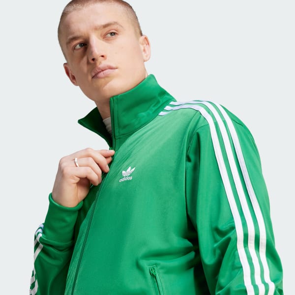 Adidas originals track top green outlet